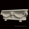 Fine Workmanship carved white natural stone bathroom bathtub